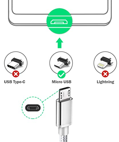 Kids Tablet Charger Cords 10ft, 2pack Android Fast Charging Cable Comaptible with Amazon Kindle Fire HD 7 8 10(1-8th Gen),Micro Type Samsung Tab A E S, Graphics Drawing Tablet and Ring Video Doorbell