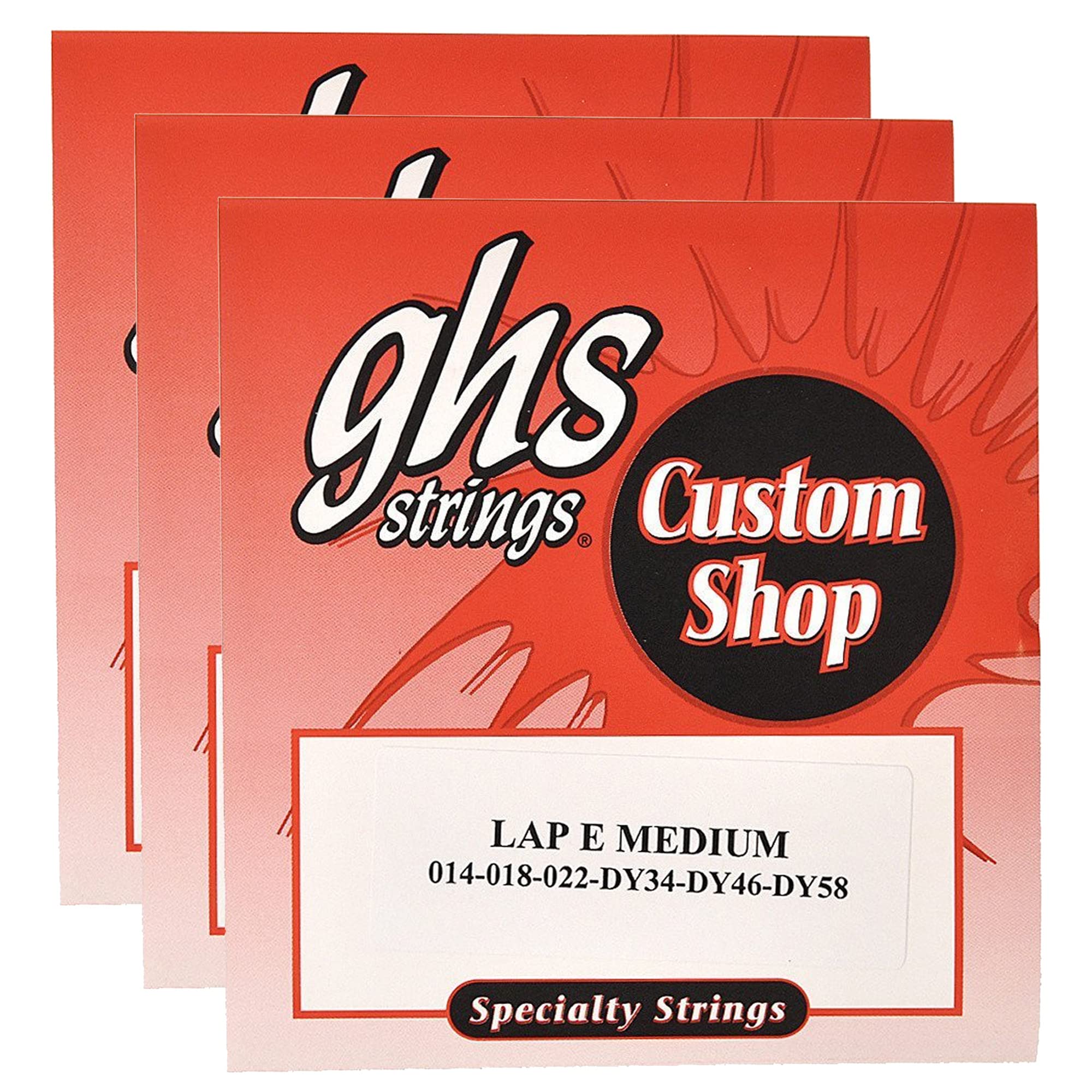 GHS Electric Lap Steel Strings E Tuning 14-58 Medium (3 Pack Bundle)