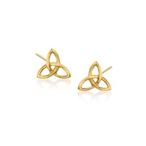 Ross-Simons 18kt Yellow Gold Celtic Trinity Knot Stud Earrings