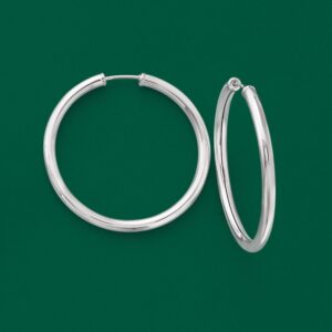 Ross-Simons Sterling Silver Medium Endless Hoop Earrings