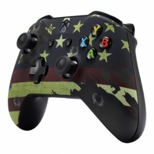 MODDEDZONE Custom MODDED Wireless Controller for Xbox One S/X and PC - With Unique Smart Mods - Best For First Person Shooter Games - Handcrafted by Experts in USA with Unique Design - American Flag