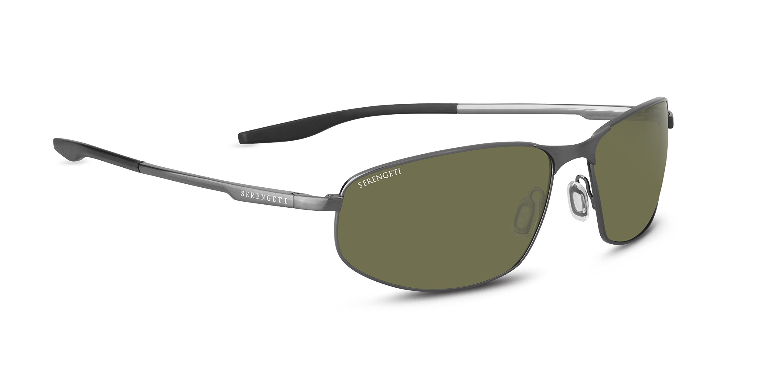 Serengeti Matera Large -Brushed Gunmetal Mineral Polarized 555nm Green Lens