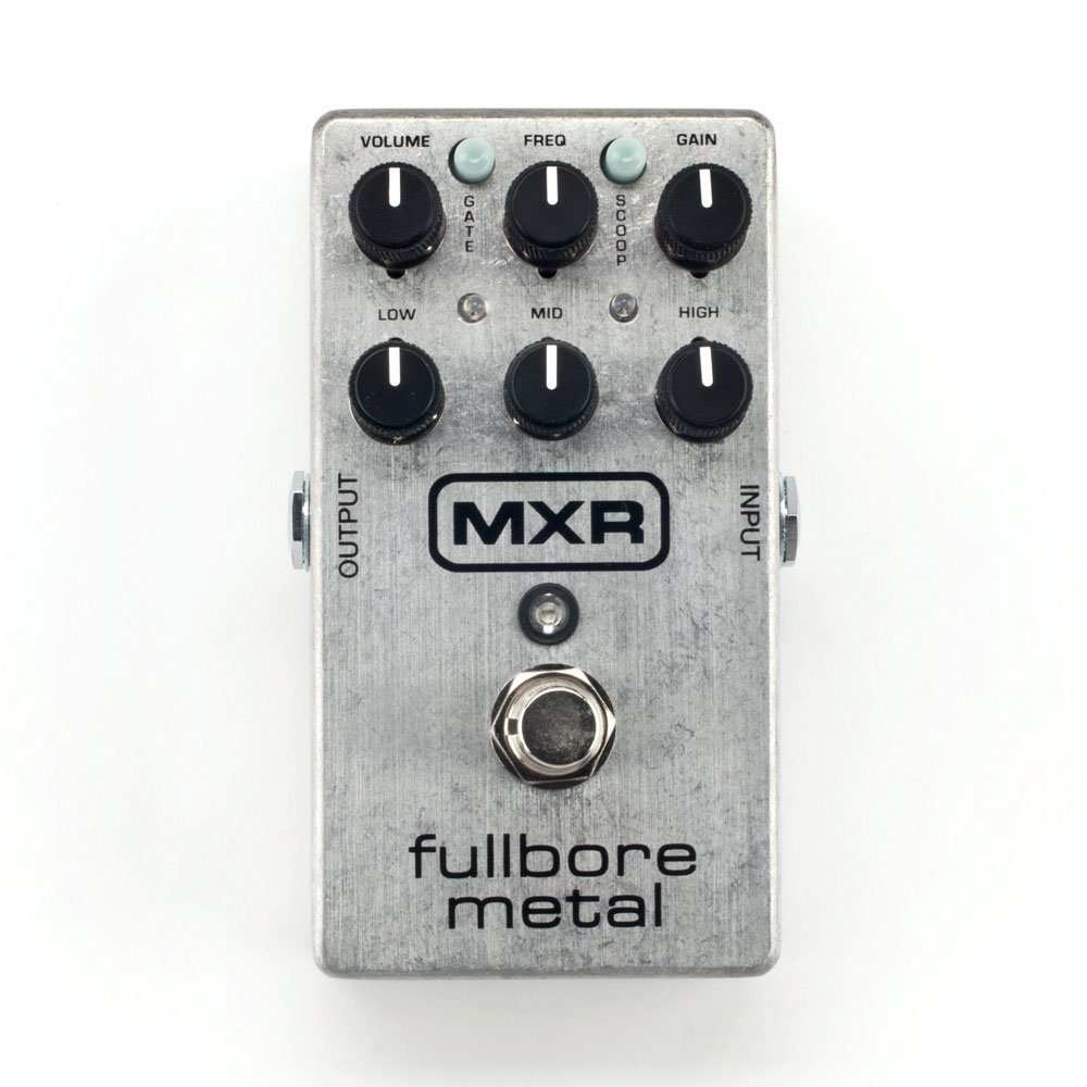 Dunlop MXR M116 Fullbore Metal Distortion Guitar Pedal with AC Power Supply, 2 Patch Cable and 6 Guitar Picks