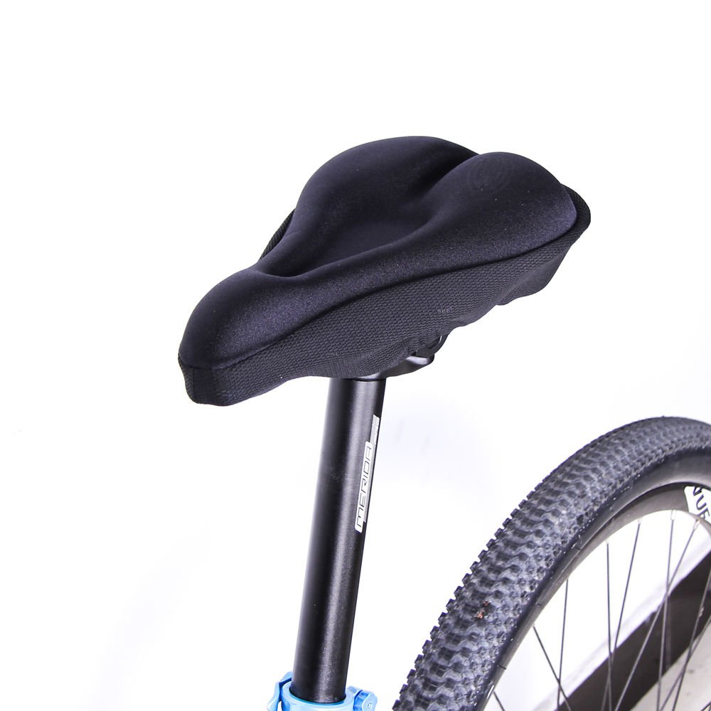 Gel Bike Seat Cover, Best Bike Saddle Cover with Black Waterproof Saddle Cover- Extra Comfortable Gel Bicycle Seat for MTB Mountain Bike Seat & City Road Bike Saddle-Padded Bike Cushion Saddle Cover