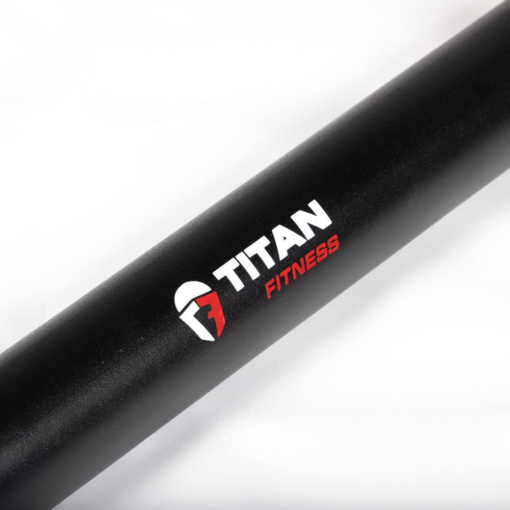 Titan Fitness Round Grip String Bar, Fat Grip 3" Strength Training, 47 LB Bar, Fits Olympic Sized Weight Plates, Perform Pulls, Deadlifts, Thick Bar Training and Muscle Endurance