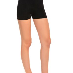 Gilbins 2 Pack Women's Seamless Stretch Yoga Exercise Shorts Black