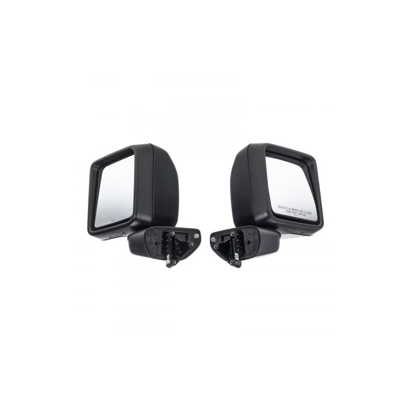 Mopar 82215138 Exterior Mirrors Production exterior manual mirror kit. Kit includes two manual exterior rear view mirrors with Black housing. Does not work with tube doors or doors-off options