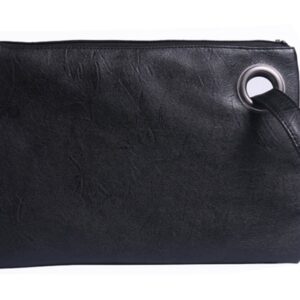 Hycurey Oversized Clutch Bag Purse and Handbag Womens Large PU Leather Evening Wristlet Handbags Black