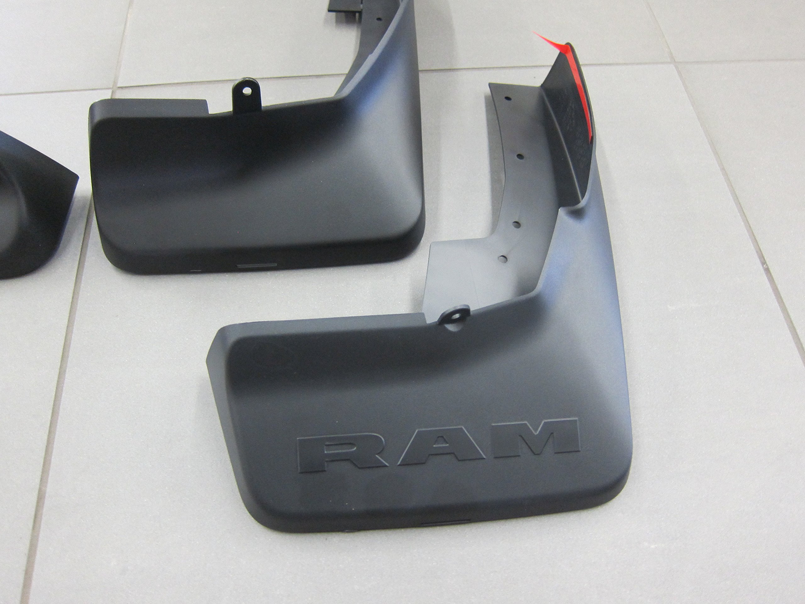 Mopar 82215488AB 82215489AB Ram 1500 Front and Rear Deluxe Molded Splash Guards With Fender Flares