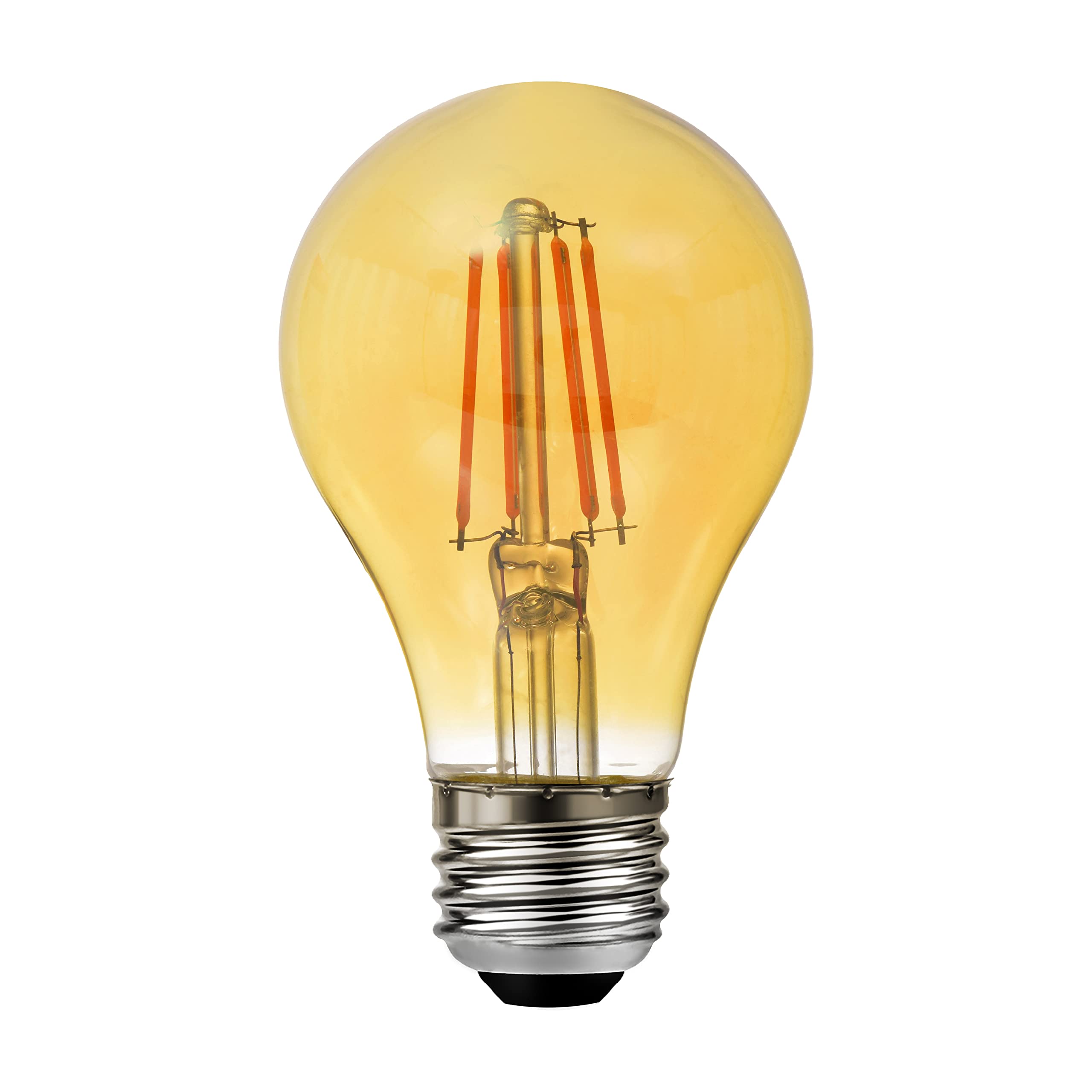 SYLVANIA A19 LED Vintage Light Bulb, 40W Equivalent Efficient 4.5W, 13 Year, 380 Lumens, Dimmable, Amber Glow - 1 Pack (75347)