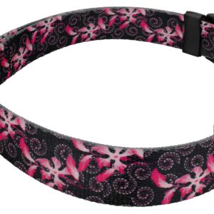 Country Brook Petz - Deluxe Dog Collar - for Durability, Comfort & Style - Vibrant Floral Collection with Charming Design - Pink Honeysuckle Breeze, Large