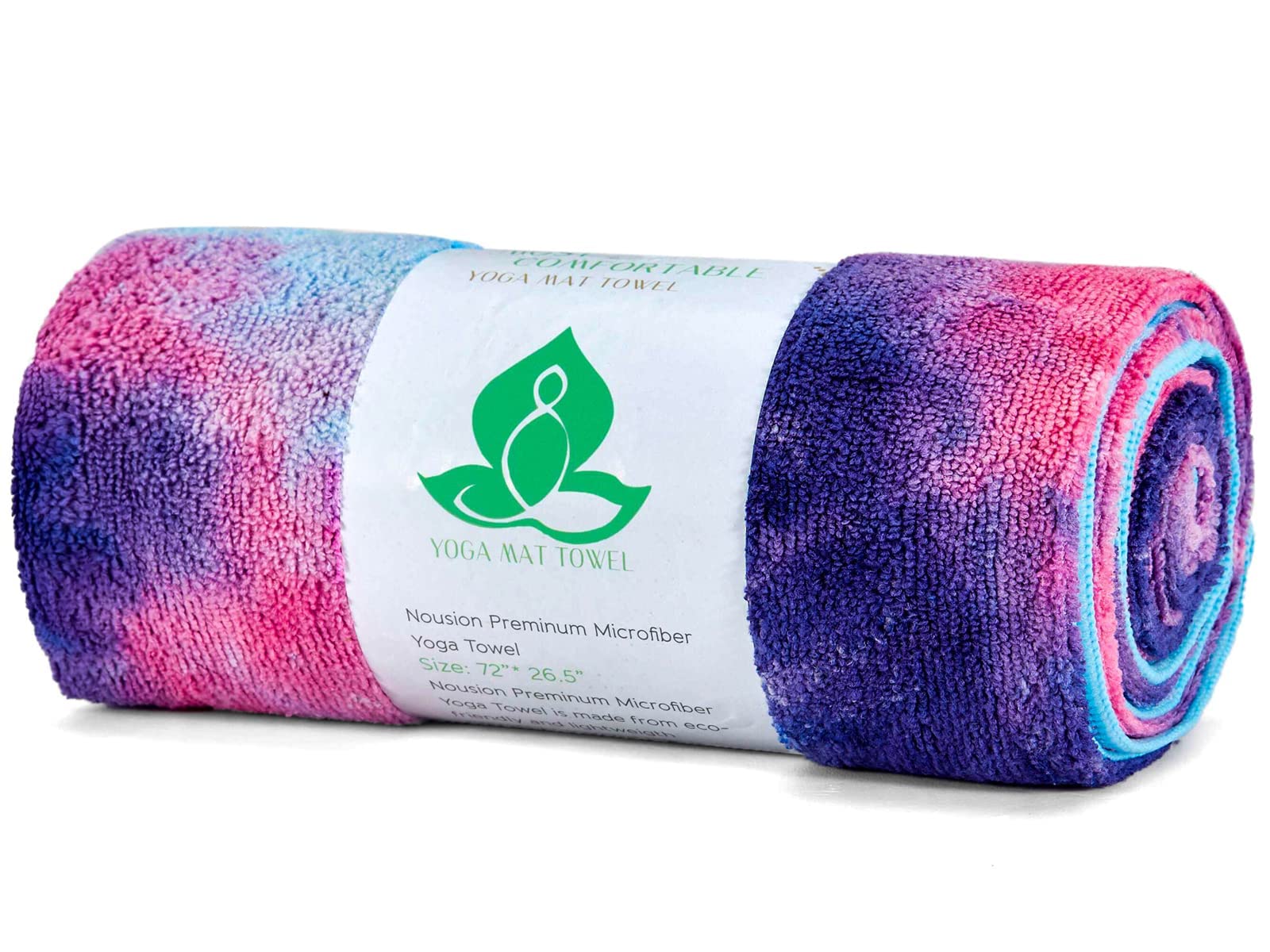 Nousion Yoga Hand Towel, Super Sweat Absorbent, Quick Dry, Premium Microfiber, Lightweight, Ideal for Pilate, Hot Yoga(24" x 16")