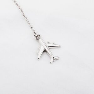 ENSIANTH Infinity and Airplane Lariat Y Necklace Jet Plane Jewelry for Stewardess Flight Attendant Traveler (Airplane Y Necklace)