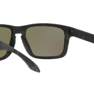 Oakley Men's Holbrook Rectangular Sunglasses, Matte Black Tortoise/Prizm Sapphire Iridium Polarized, 56 mm