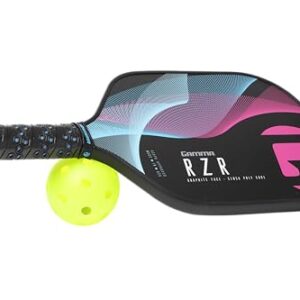 GAMMA RZR Composite Pickleball Paddle: Pickle Ball Paddles for Indoor & Outdoor Play - USAPA Approved Racquet for Adults & Kids - Pink/Blue