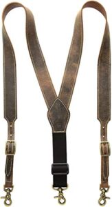 nocona belt co. men's nocona usa basic suspender, brown, extra-large