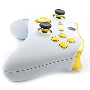 MODDEDZONE Rapid Fire Custom Standard Modded Controller compatible with Xbox One S/X 40 Mods for All Major Shooter Games (3.5 mm jack) (White/Gold)