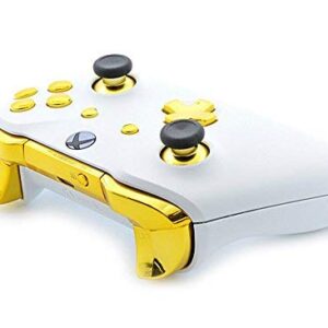 MODDEDZONE Rapid Fire Custom Standard Modded Controller compatible with Xbox One S/X 40 Mods for All Major Shooter Games (3.5 mm jack) (White/Gold)