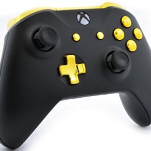 MODDEDZONE Custom Wireless UNMODDED Controller for Xbox One S/X and PC with Exclusive and Unique Designs - The Perfect Gaming Gift for Enthusiasts, Expertly Crafted in the USA - Black/Gold