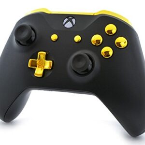 MODDEDZONE Custom Wireless UNMODDED Controller for Xbox One S/X and PC with Exclusive and Unique Designs - The Perfect Gaming Gift for Enthusiasts, Expertly Crafted in the USA - Black/Gold