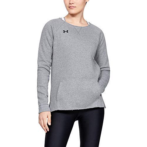 Under Armour Women's UA Hustle Fleece Crew MD Gray