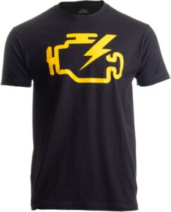 ann arbor t-shirt co. check engine light | funny mechanic car clothing men t-shirt-(adult,l) black