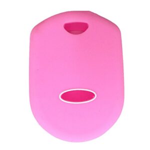 Ezzy Auto Pink 4 Buttons Silicone Rubber Key Fob Case Key Cover Key Jacket Skin Protector fit for Ford