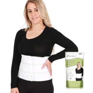 altrocare postpartum & post surgery abdominal binder. support recovery after c-section, natural birth, hysterectomy, hernia. 3 panel design, size l/xl (45" to 60").