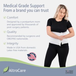 AltroCare Postpartum & Post Surgery Abdominal Binder. Support Recovery after C-Section, Natural Birth, Hysterectomy, Hernia. 3 Panel design, Size L/XL (45" to 60").