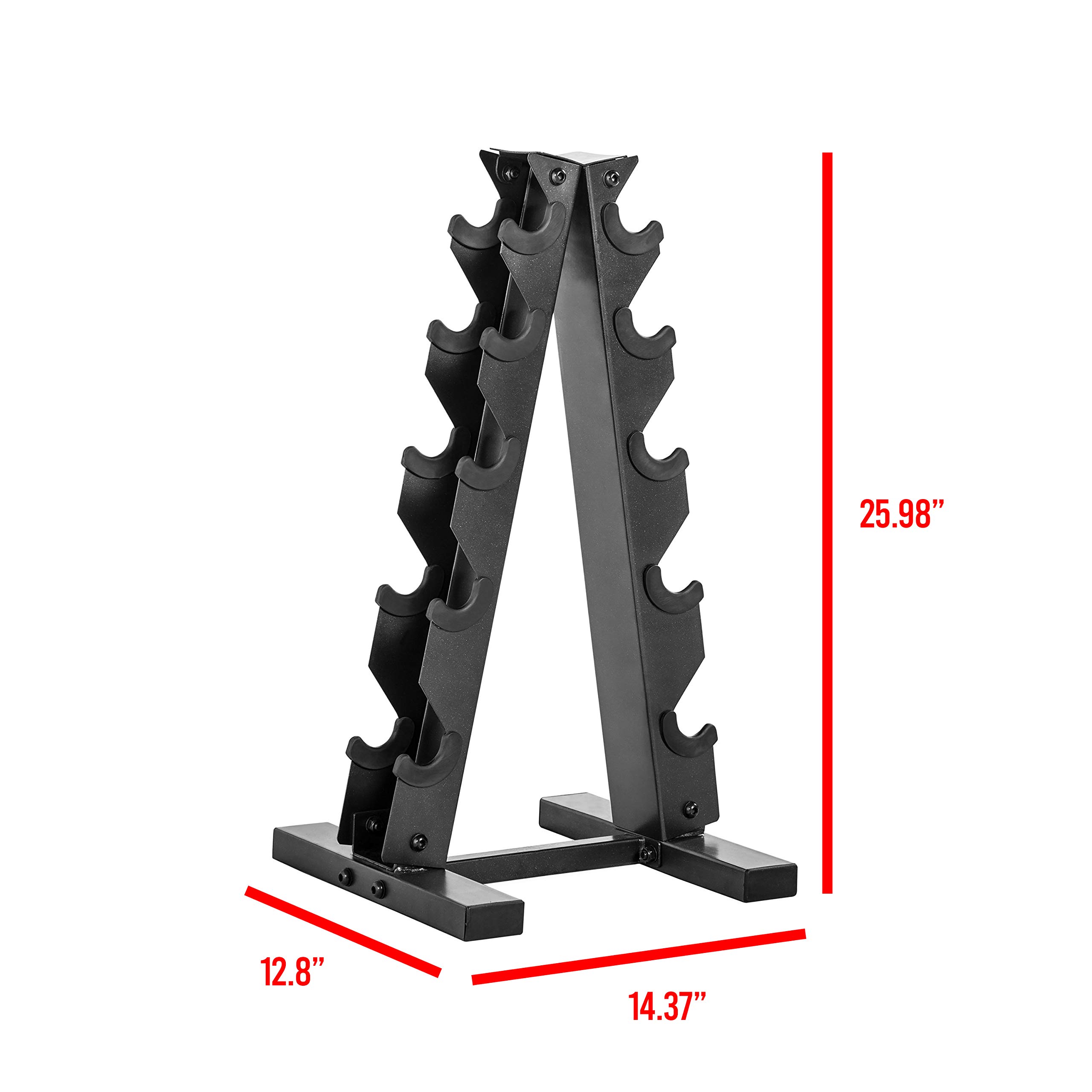 CAP Barbell 150-lb Hex Dumbbell Weight Set with Vertical Rack