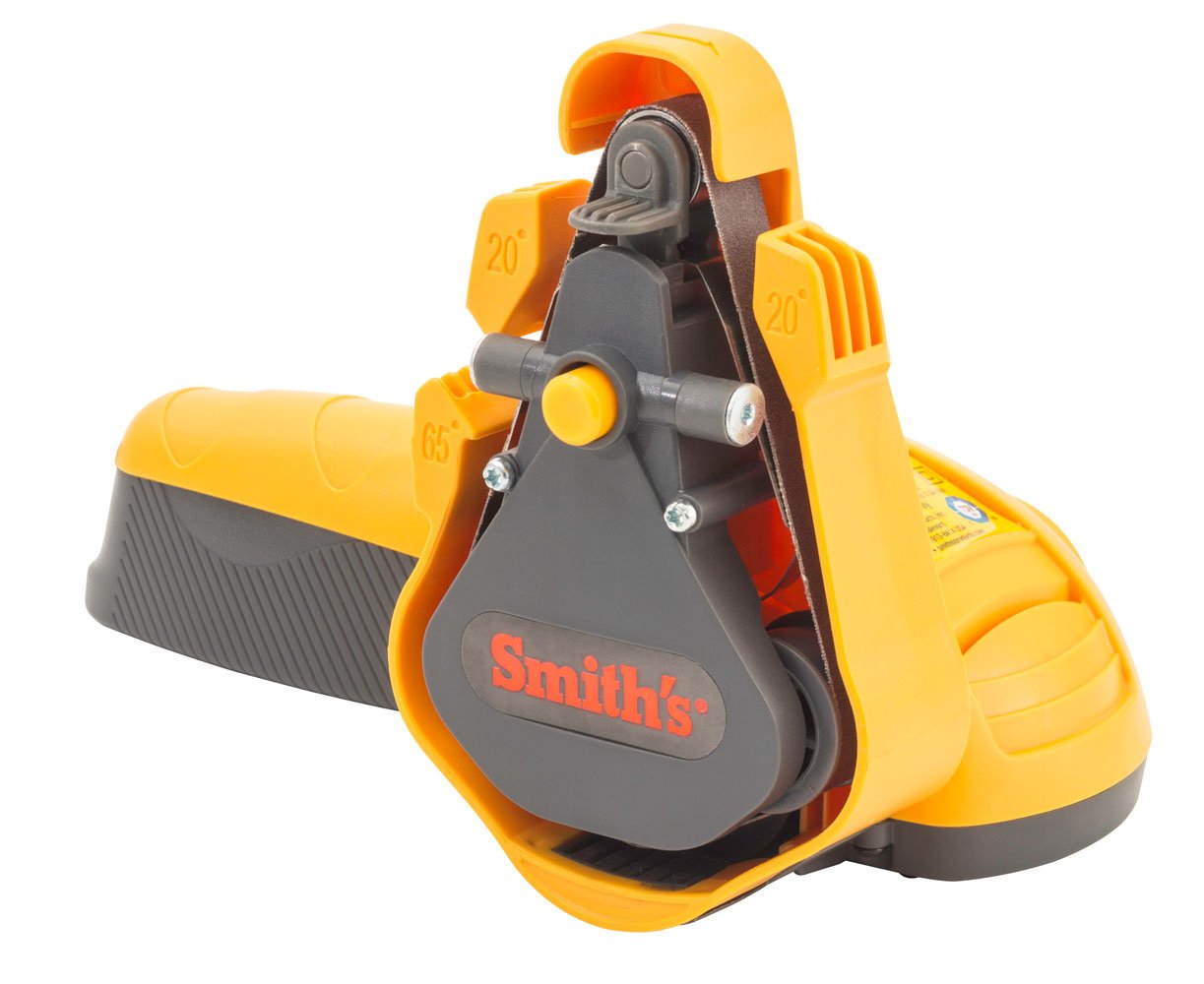 Smith’s 50933 Knife & Scissor Electric Belt Sharpener – Fine, Medium, & Coarse Belts – Straight Edge Blades – Handheld Sharpening – Workshop & Tool Sharpener