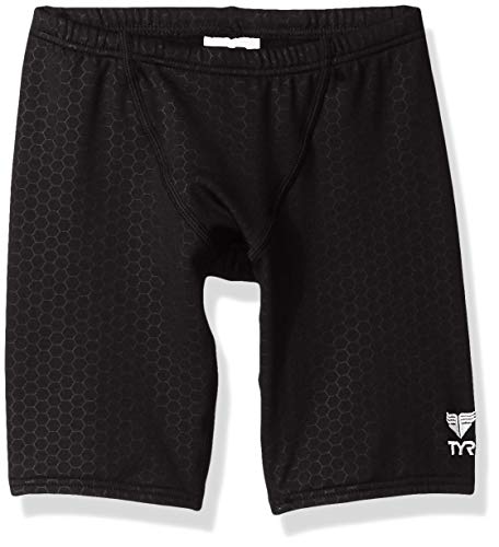 TYR Boys’ Hexa Jammer Swimsuit, Black, 22