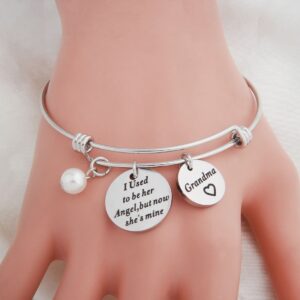 WUSUANED Memorial Jewelry I Used to Be His/Her Angel Bracelet in Memory of Loved One Grandpa Grandma Sympathy Gift