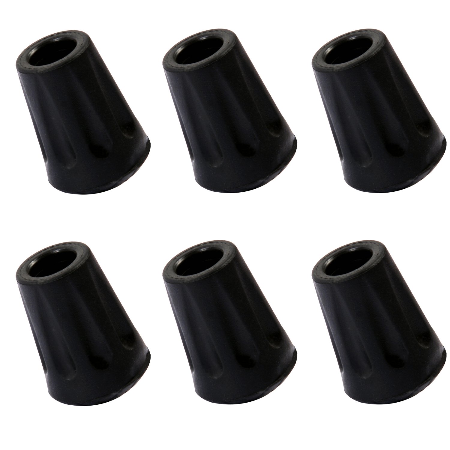 Oldhill 6-Pack Replacement Rubber Tips - Fits Most Hiking Sticks, Trekking Poles, Walking Canes