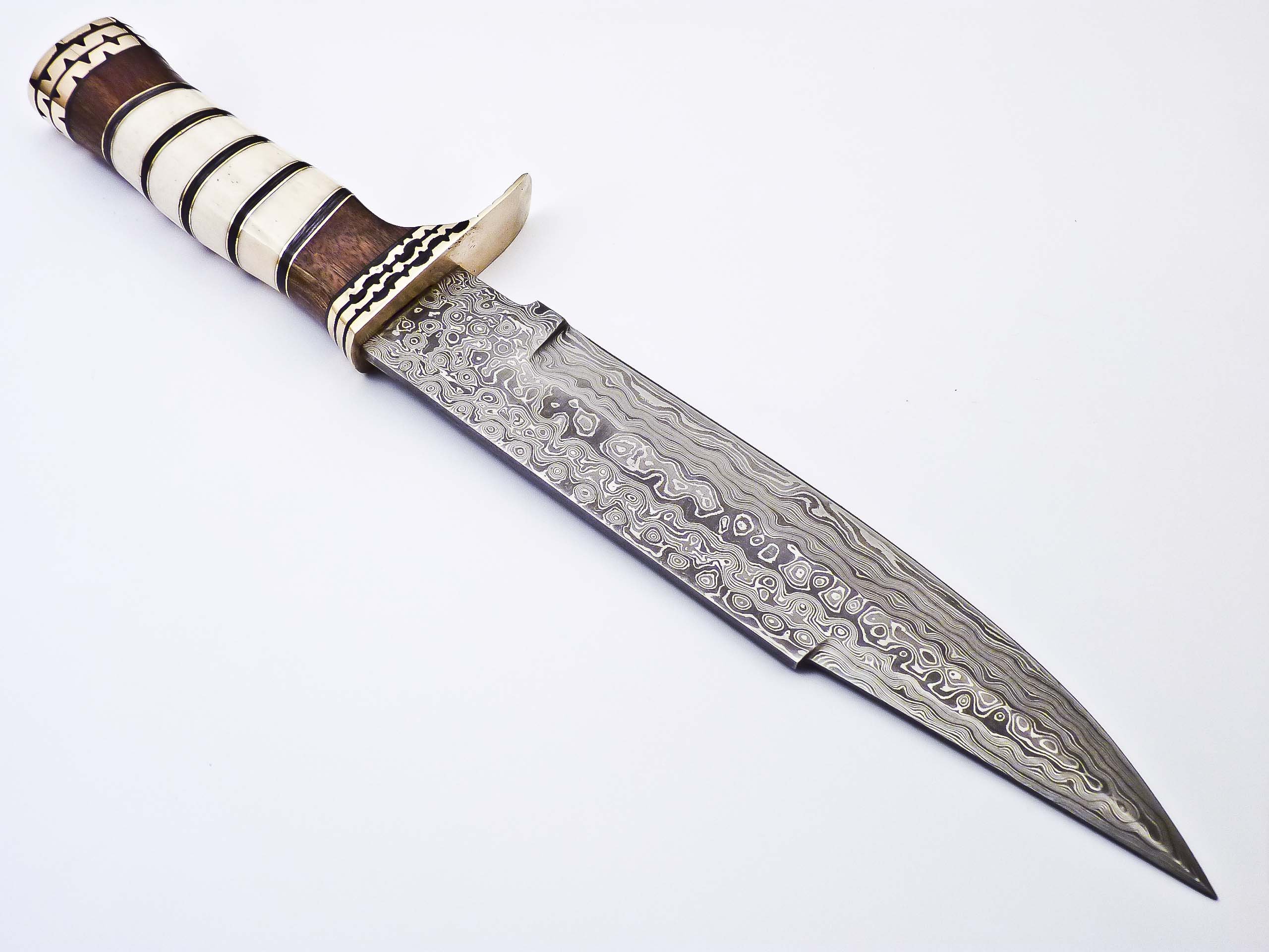 Custom Damascus Knife Hunting Knife | Best Outdoor Knife Camping Knife | Beautiful Burl Wood Handle