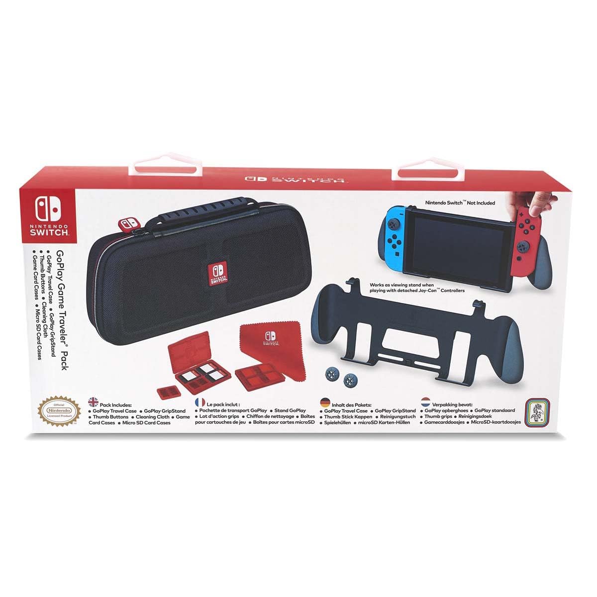 Nintendo Switch™ GoPlay Game Traveler® Pack - Enhanced Game Play and Unparalleled Comfort, Perfect Viewing Stand, Beautiful Ballistic Nylon Case That Stores The Switch and GoPlay and Bonus Game Cases