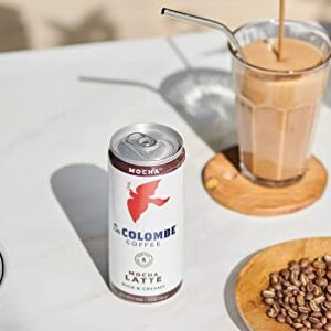 La Colombe Mocha Draft Latte - 9 Fluid Ounce, 16 Count - Cold-Pressed Espresso and Frothed Milk + Dark Chocolate - Made With Real Ingredients - Grab And Go Coffee, White, Brown