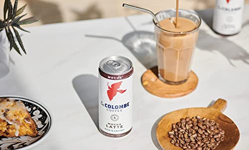 La Colombe Mocha Draft Latte - 9 Fluid Ounce, 16 Count - Cold-Pressed Espresso and Frothed Milk + Dark Chocolate - Made With Real Ingredients - Grab And Go Coffee, White, Brown