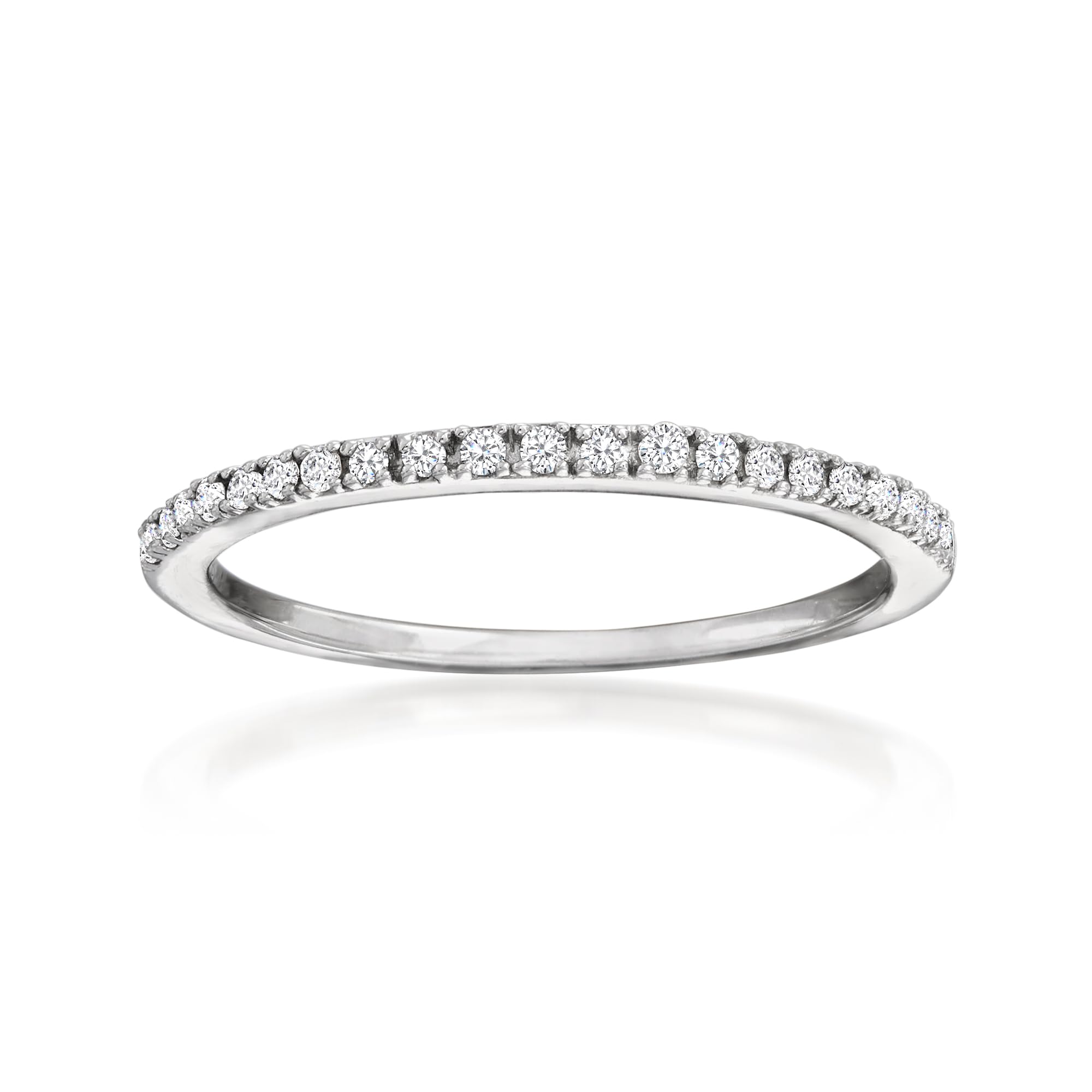 Ross-Simons RS Pure 0.15 ct. t.w. Diamond Ring in Sterling Silver. Size 5