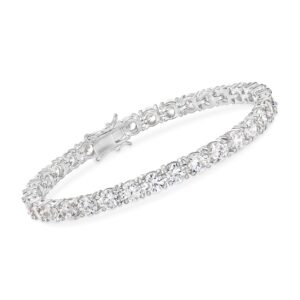 ross-simons 15.00 ct. t.w. cz tennis bracelet in sterling silver. 7 inches