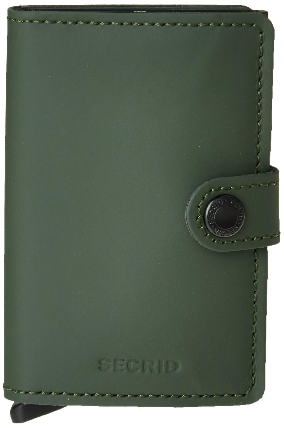 SECRID - Men's Mini Matte Leather Wallet With Rfid Card Protector (Matte Green Black)