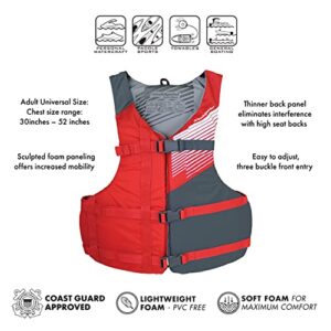 Stohlquist Fit Adult PFD Life Vest | Pack of 4 | Coast Guard Approved, Adjustable Size, Unisex, Lightweight, High Mobility, PVC Free Life Jacket - Value Pack