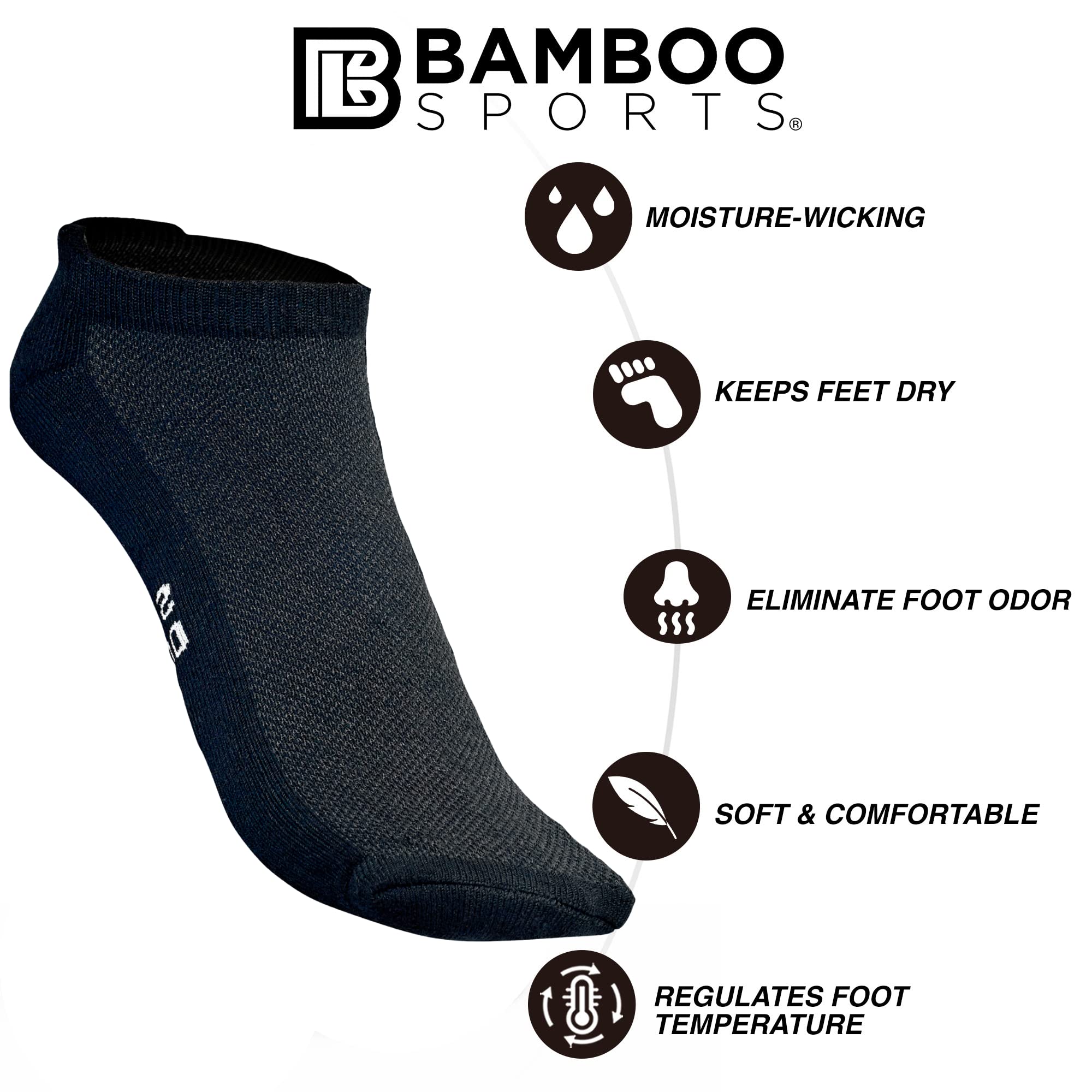 Super Soft and Comfortable No Show Bamboo Workout Socks Womens Socks Size 9-11 Mens Socks Size 10-12