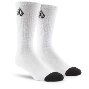 Volcom Men's Full Stone Sock 3-Pack, WHITE, 3 PACK