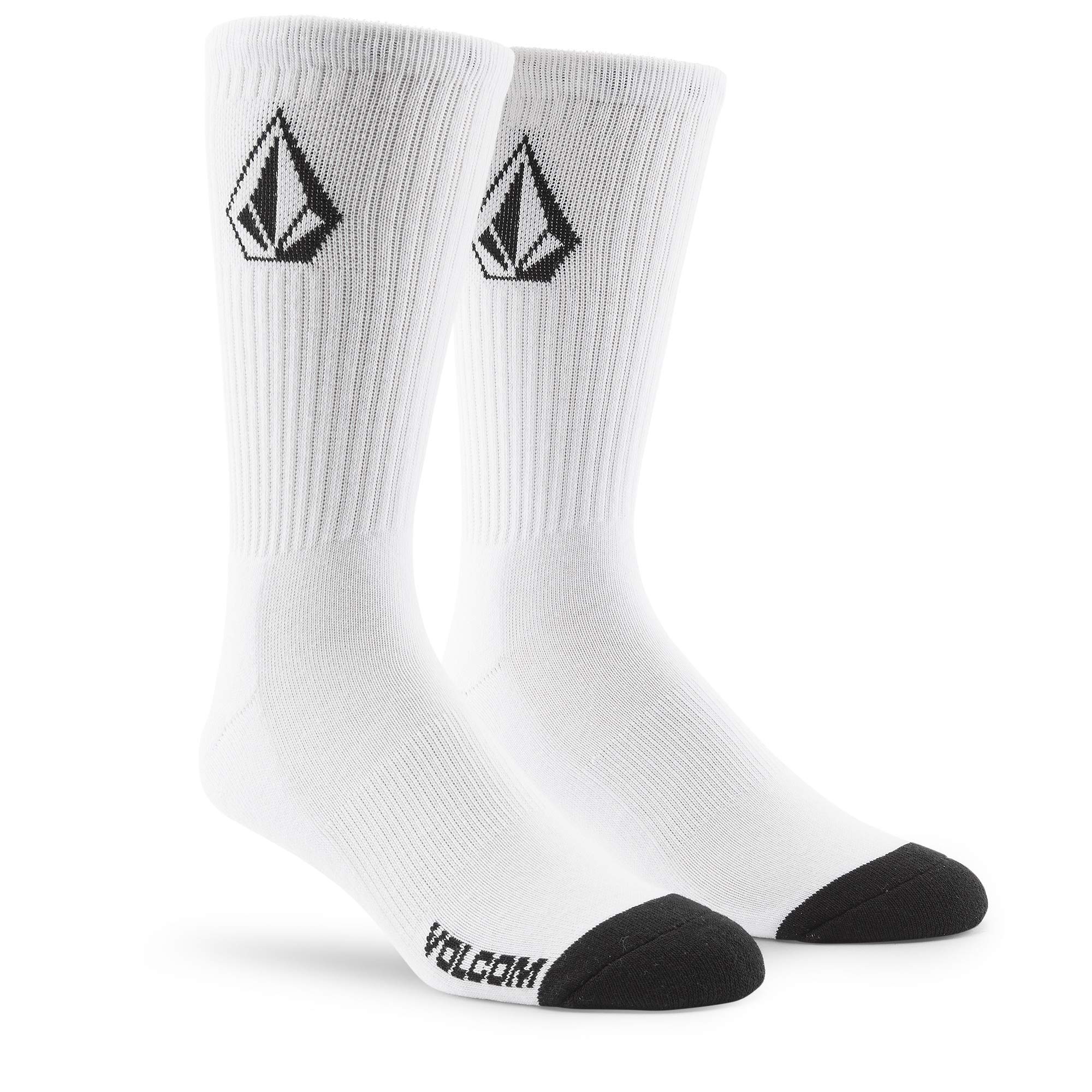 Volcom Men's Full Stone Sock 3-Pack, WHITE, 3 PACK