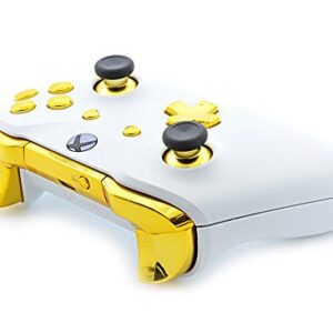 "White/Gold" UN-MODDED Custom Controller compatible with Xbox One S/X Unique Design (with 3.5 jack)