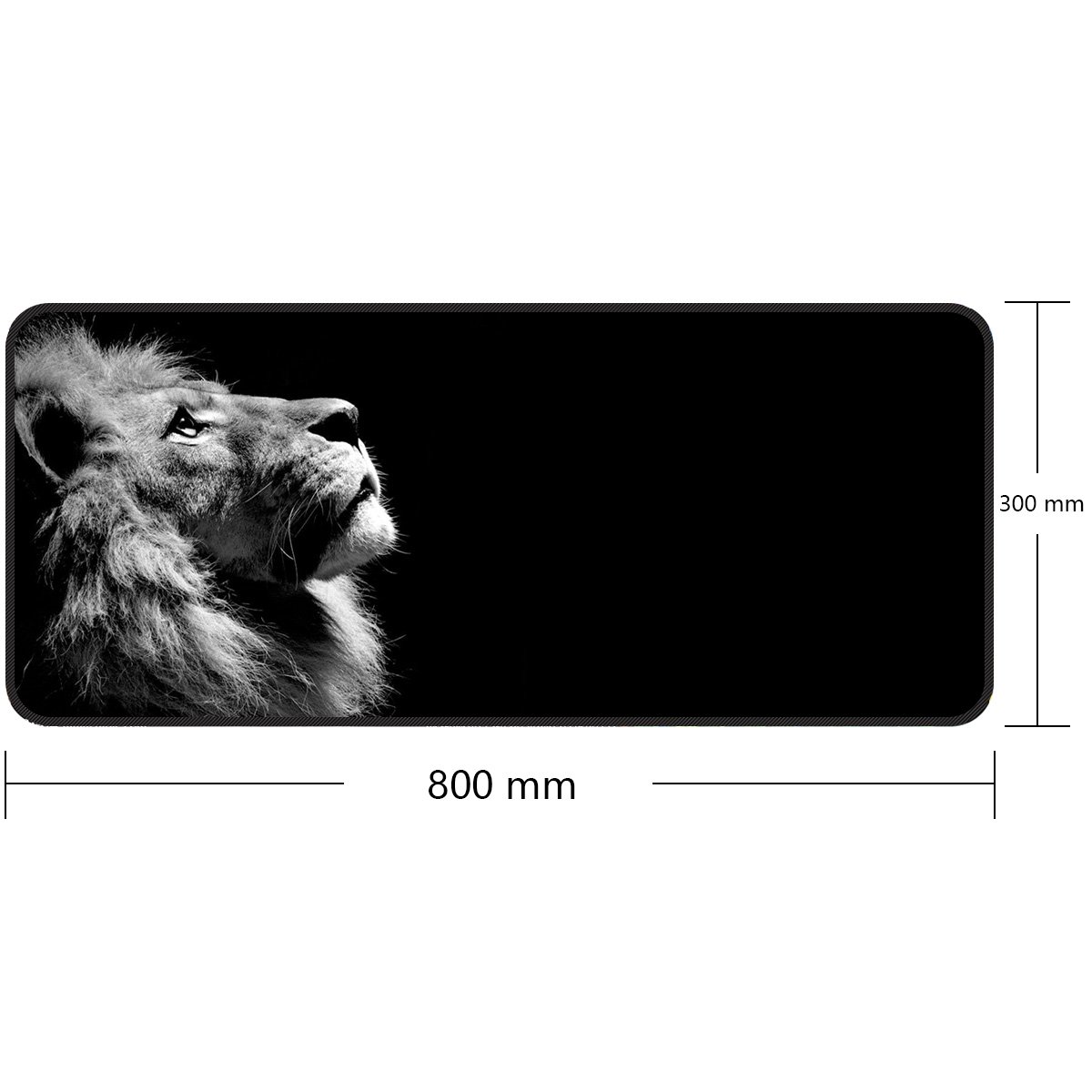 Qisan Large Gaming Mouse Pad Extended Size Mousepad for Computer Desktop PC Laptop 31.5"x11.8"x0.15" Keyboard Pad Desk Pad with Anti-Slip Rubber Base Large Desk Mat for Keyboard and Mouse-Lonely-Lion