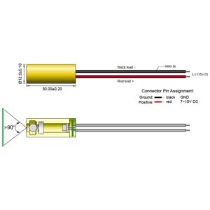 Quarton Laser Module VLM-520-27 LPA Direct Green Laser Line Generator (Industrial Use Line Laser)