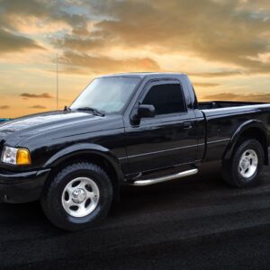 Window Visor Compatible with 1993-2011 Ford Ranger Mazda, in Channel Style Dark Smoke Tint Acrylic Shade Rain Sun Guard Wind Vent Air Deflector by IKON MOTORSPORTS, 1994 1995 1996 1997 1998 1999