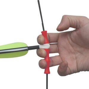 WOARCHERY Archery Bowstring Quickshot Guard Finger Saver(Pack of 2 Set) (Red)